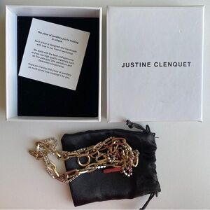 NIB Justine Clenquet Gold Kirsten Necklace